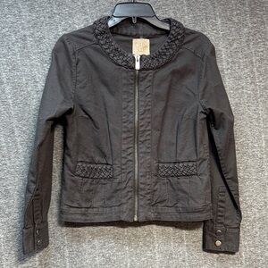 Chic Grey Zip Utility Jacket